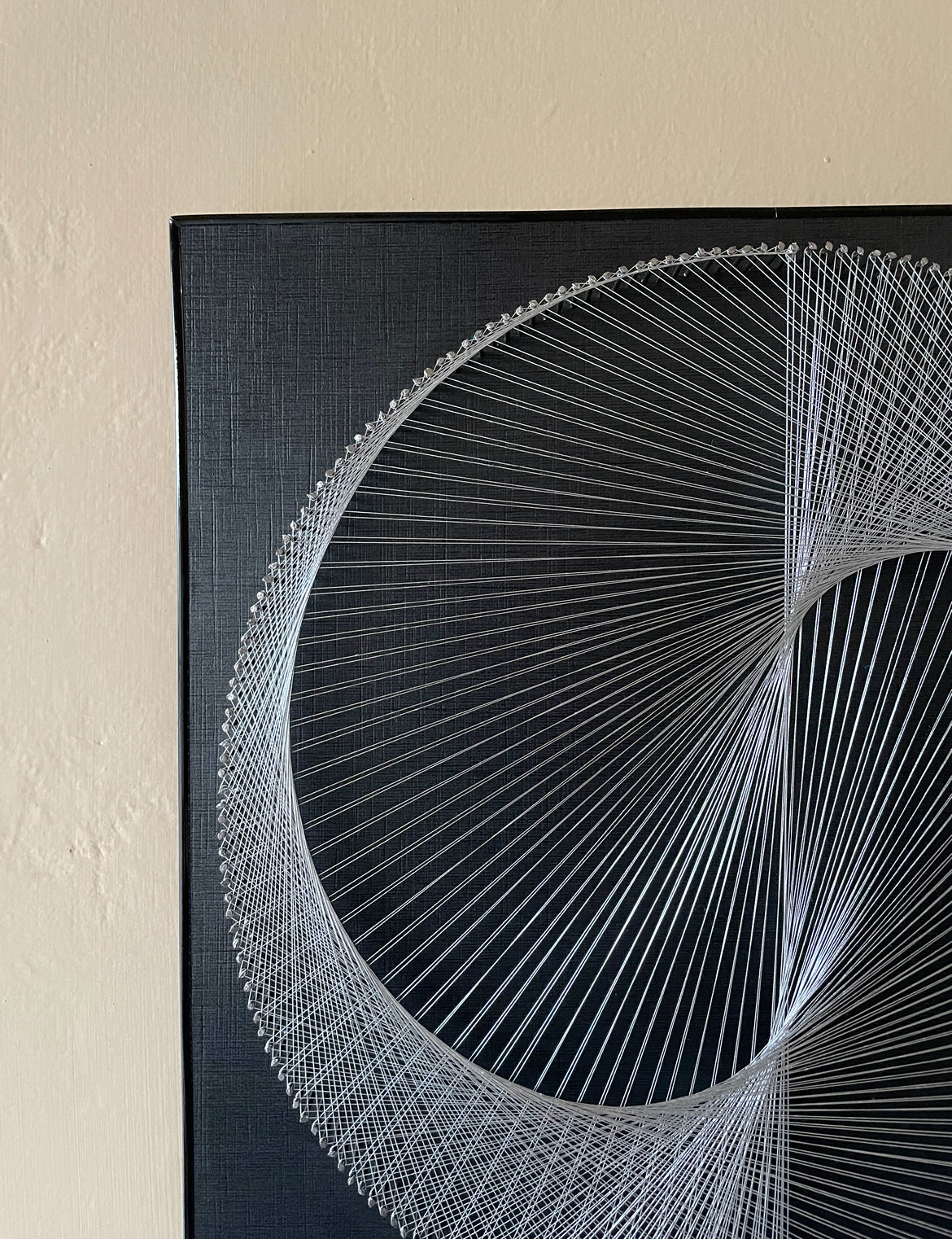 Silver Hand Made String Art pair