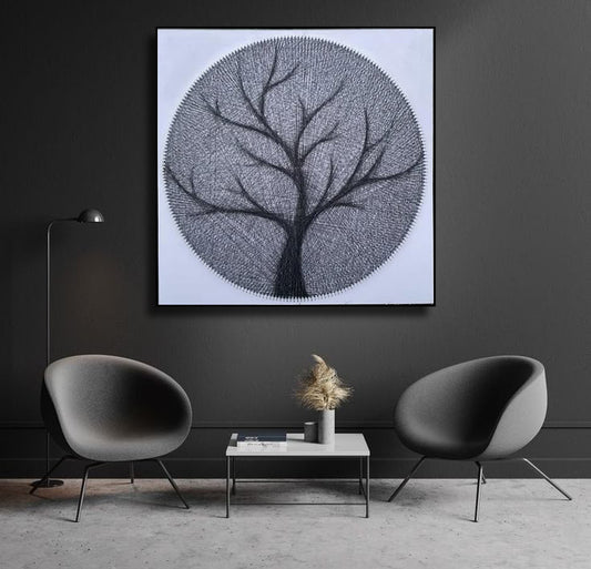 A Single String Art Tree 32x32