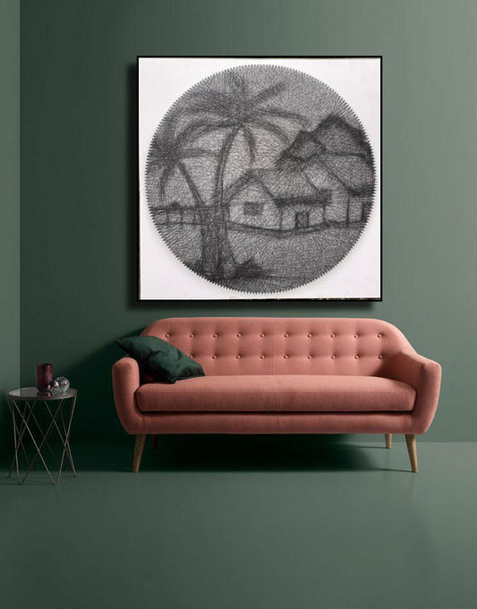 A Single String Art Scenery 32x32