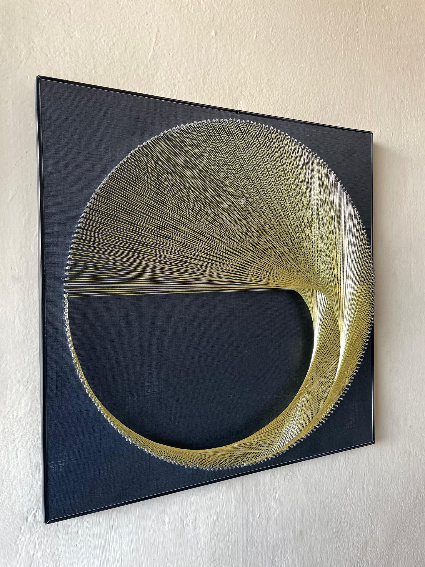 Golden Moon String Art Pair