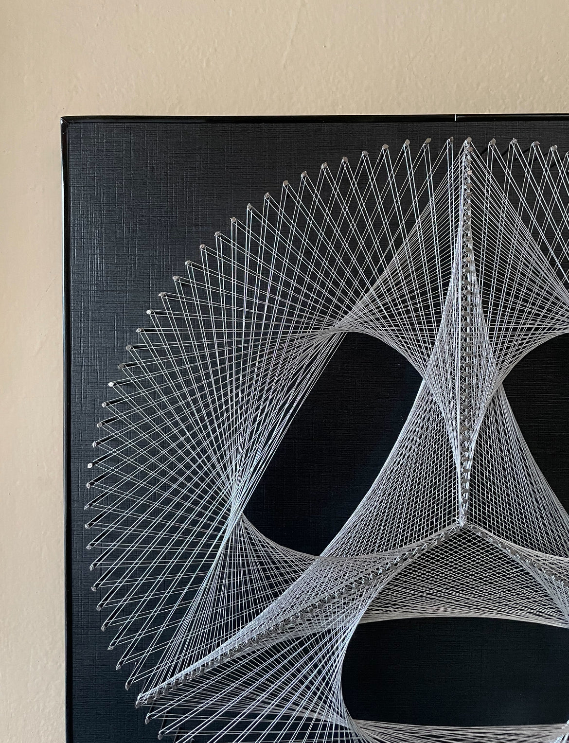 Silver Hand Made String Art pair