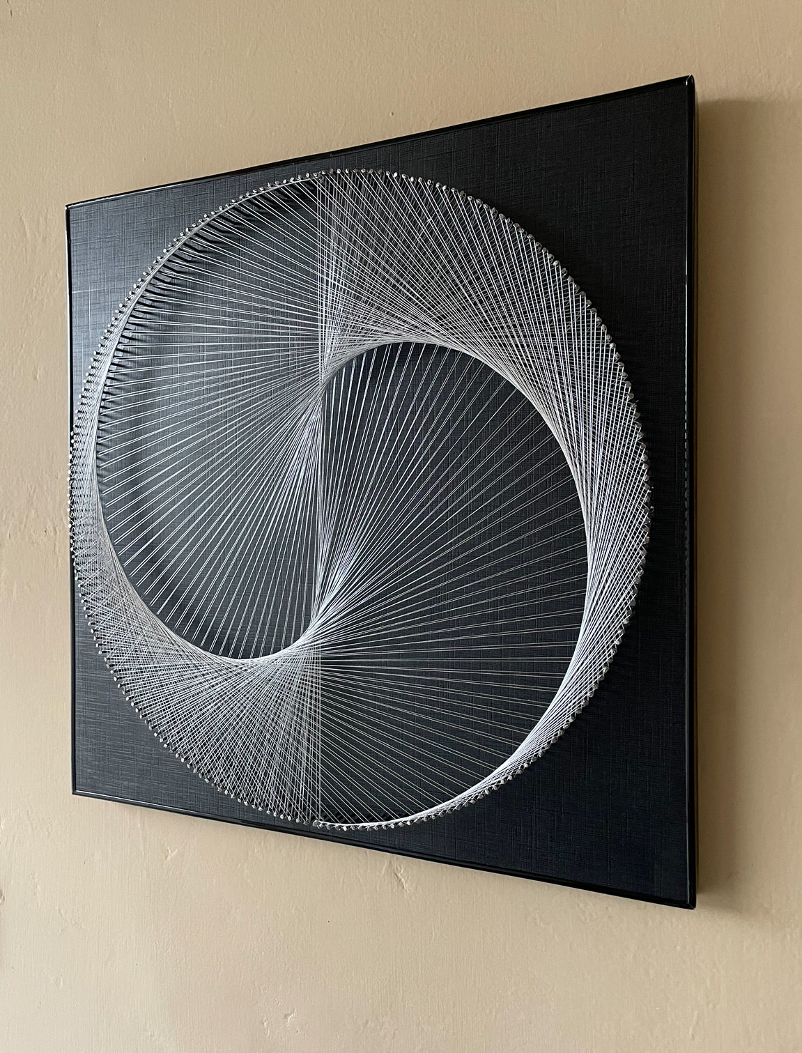 Silver Hand Made String Art pair