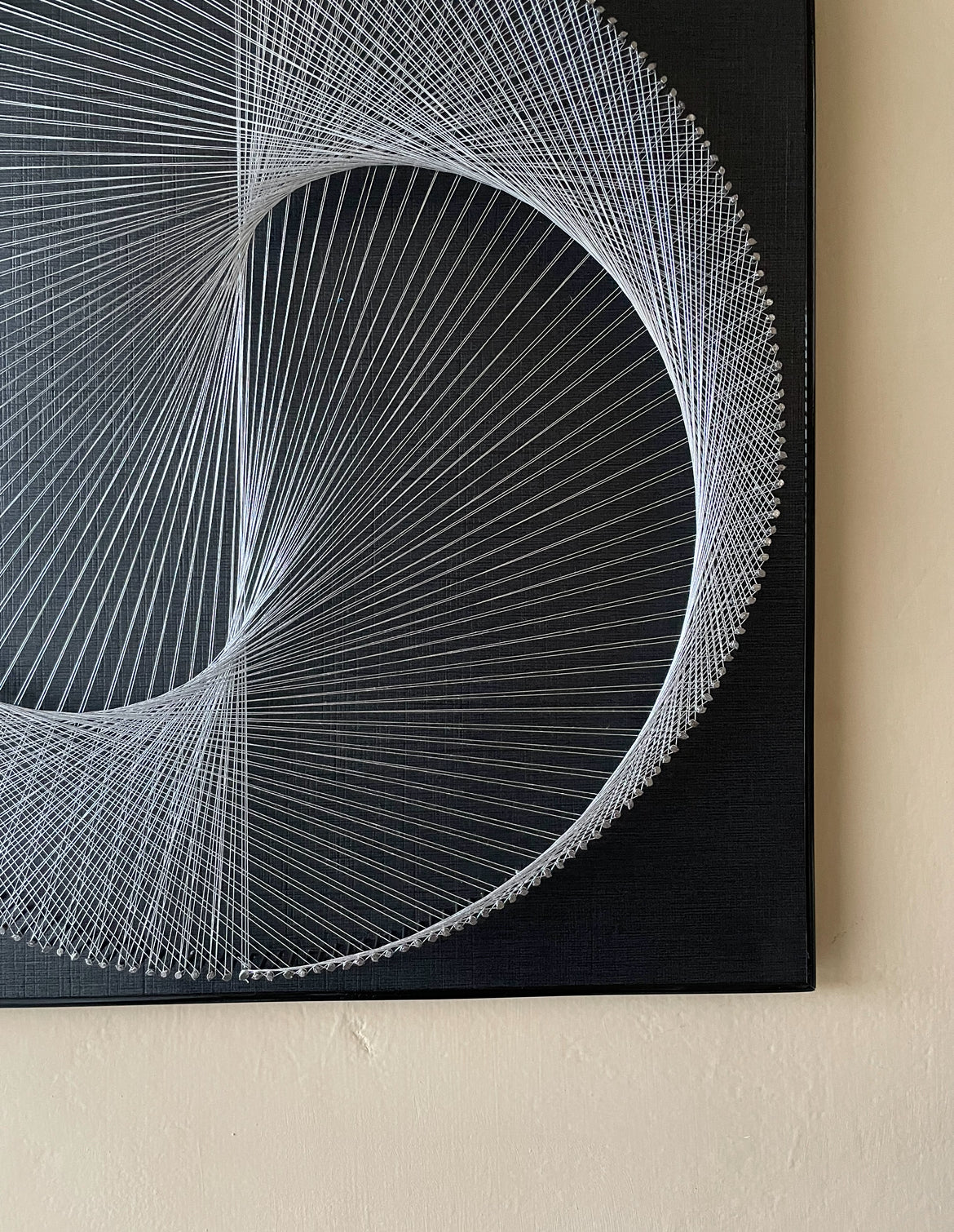Silver Hand Made String Art pair
