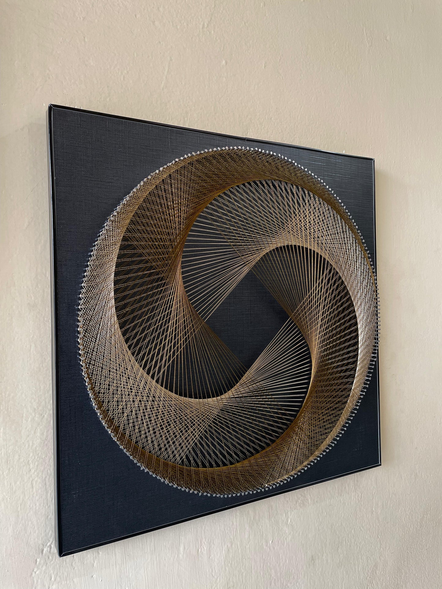 Spiral & Moon String Art Pair