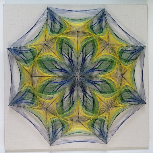 Huge flower string art