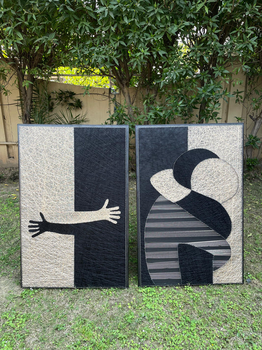 Hug String Art Pair